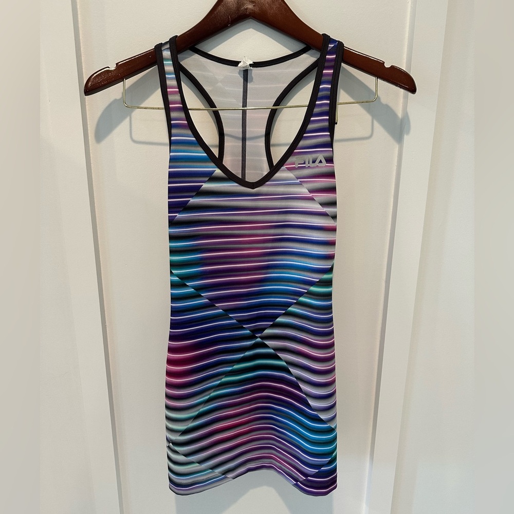 Fila Pink and Purple Graphic Sleeveless Tank Top